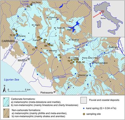 Innovative Approaches for the Sedimentological Characterization of Fine Natural and Anthropogenic Sediments in Karst Systems: The Case of the Apuan Alps (Central Italy)